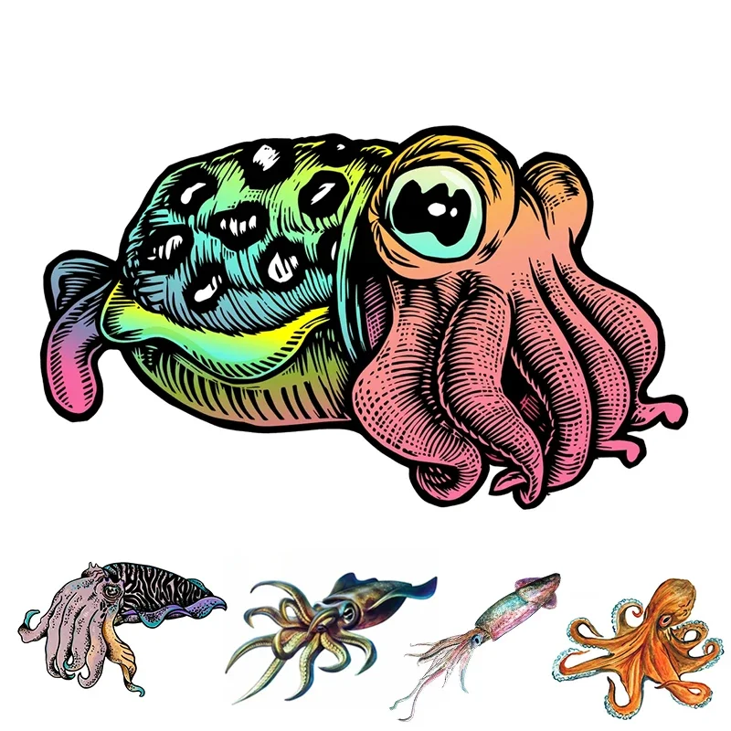 Laptop Accessories Decoration - Car Waterproof Self-adhesive Stickers, Squid Stickers,