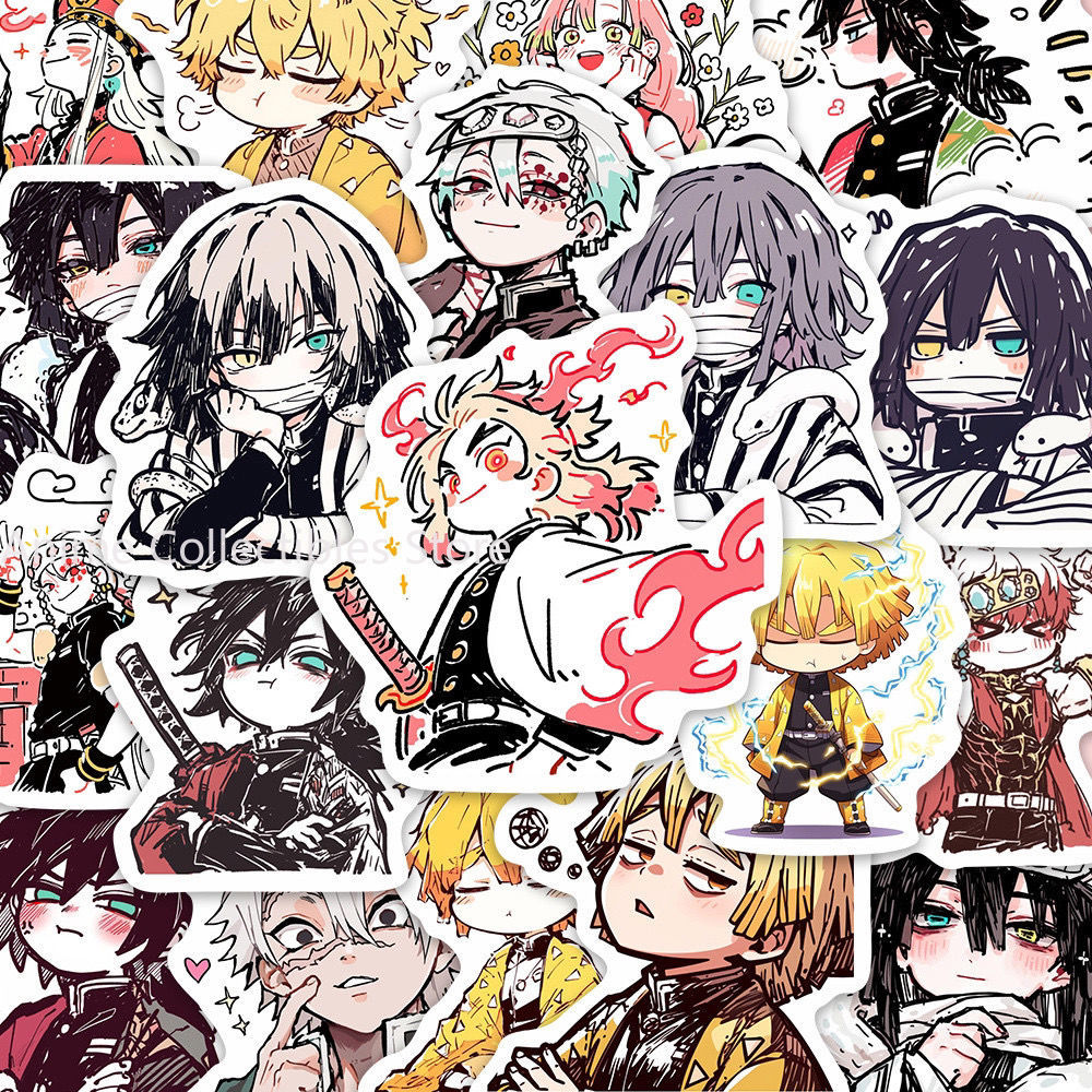 Laptop Accessories Decoration - 55PCS Demon Slayer Kamado Tanjirou Anime