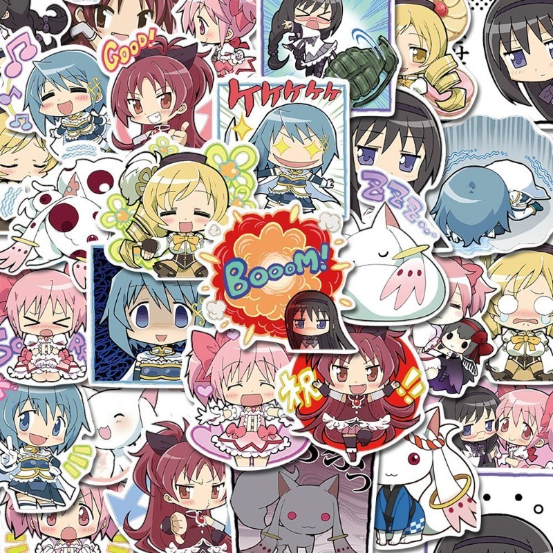 48 PCS Cartoon Puella Magi Mad - Laptop Accessories Decoration recension och pris