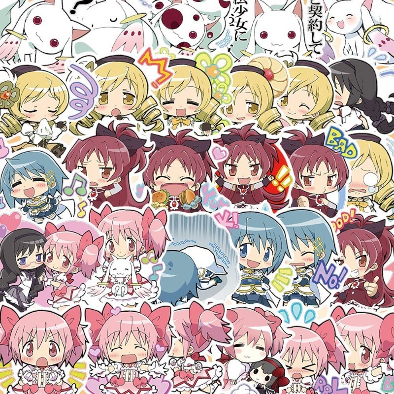 48 PCS Cartoon Puella Magi Mad - Laptop Accessories Decoration recension och pris