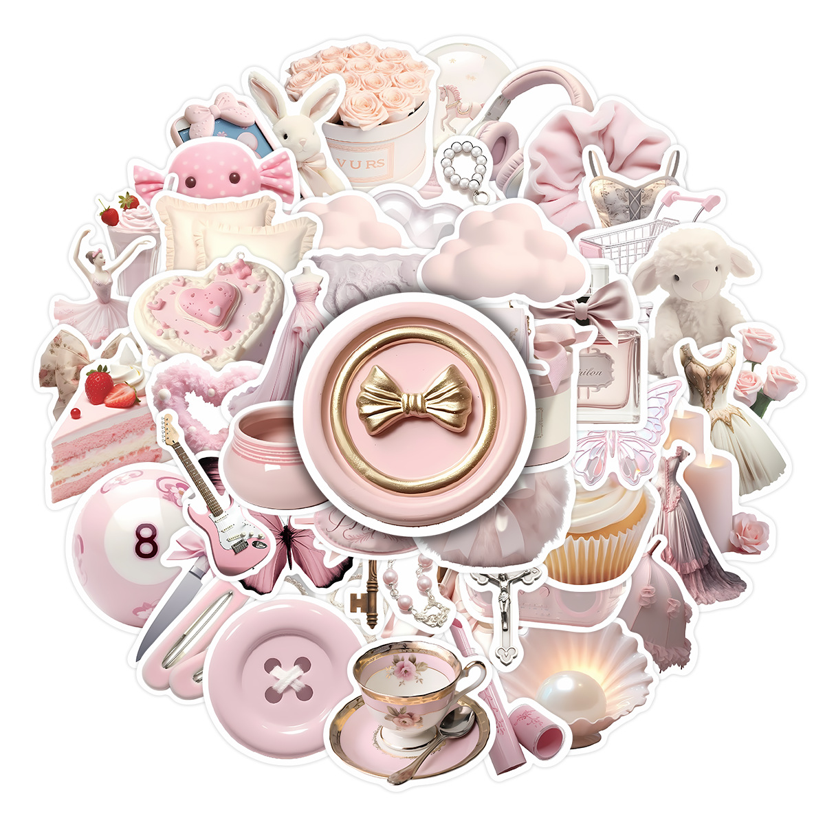 50/100pcs Cute Pink Girl Carto - Laptop Accessories Girly recension och pris