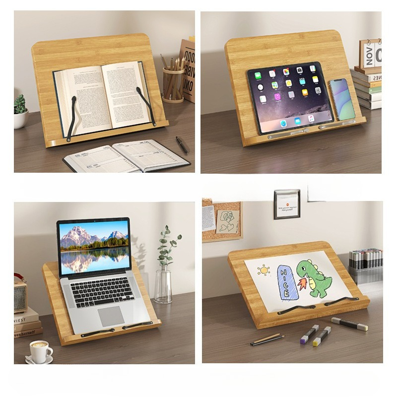 Wooden Reading Book Stand, Mul - Laptop Extra Accessories recension och pris
