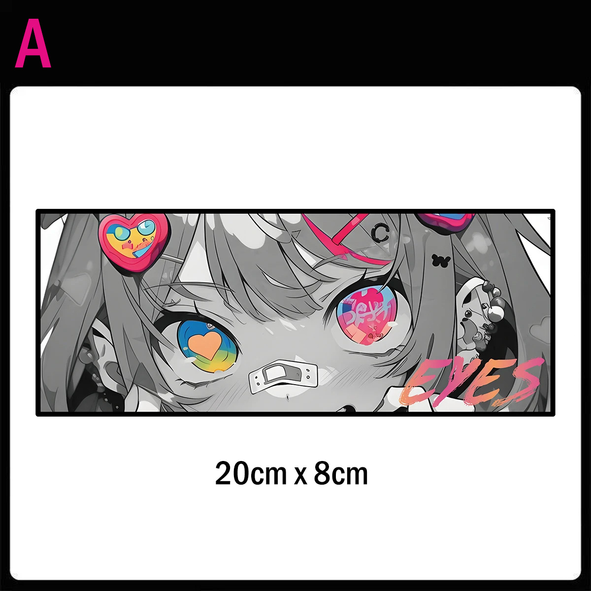 1PC 20cm Neon Anime Girl Eyes  - Laptop Accessories Girly recension och pris