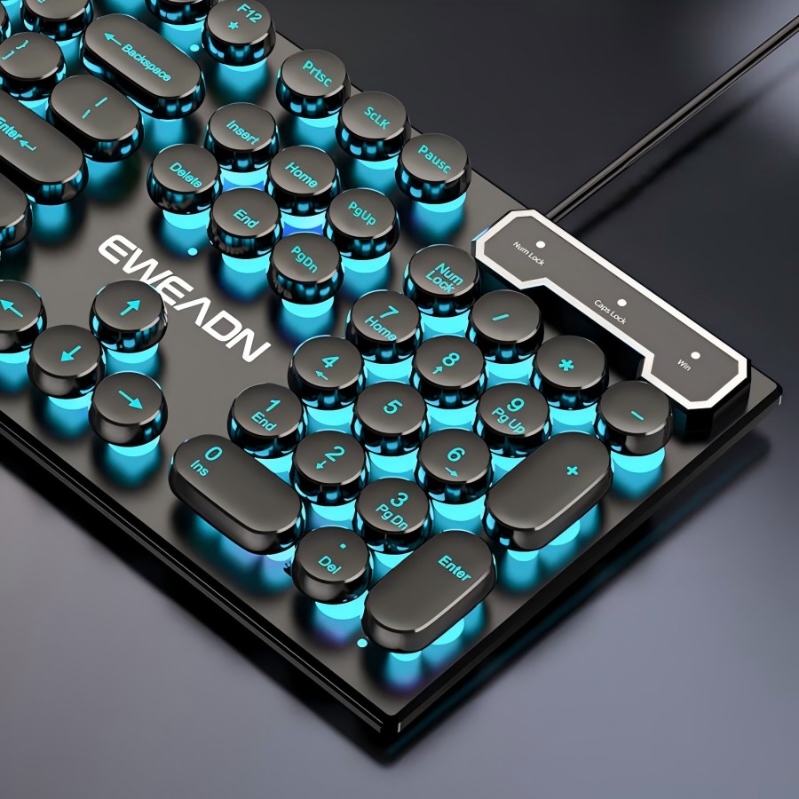 EWEADN Typewriter Gaming Keybo - Laptop Extra Accessories recension och pris