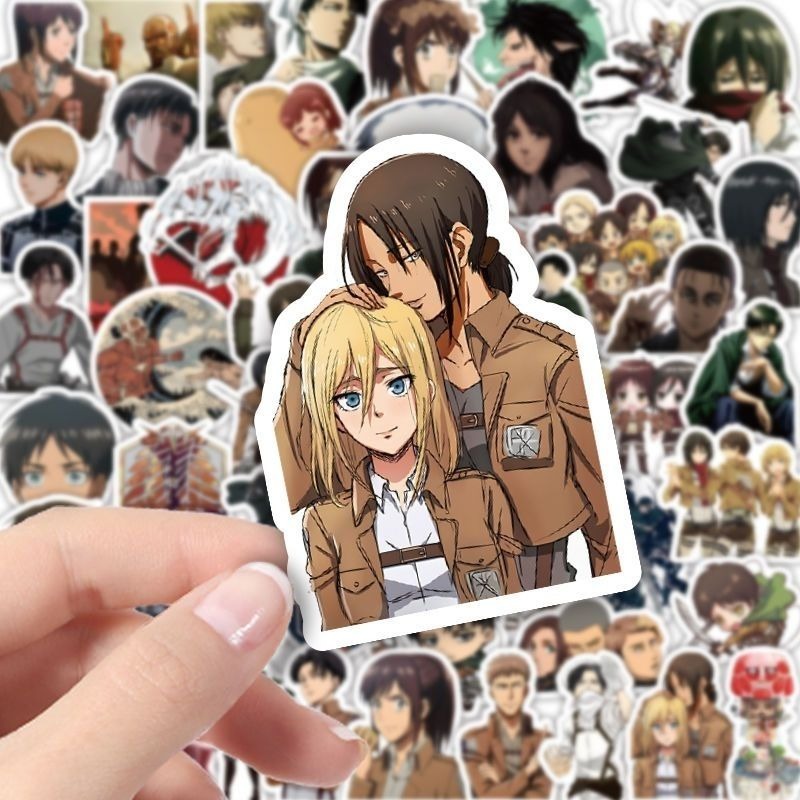 60Pcs Attack on Titan Anime St - Laptop Accessories Decoration recension och pris