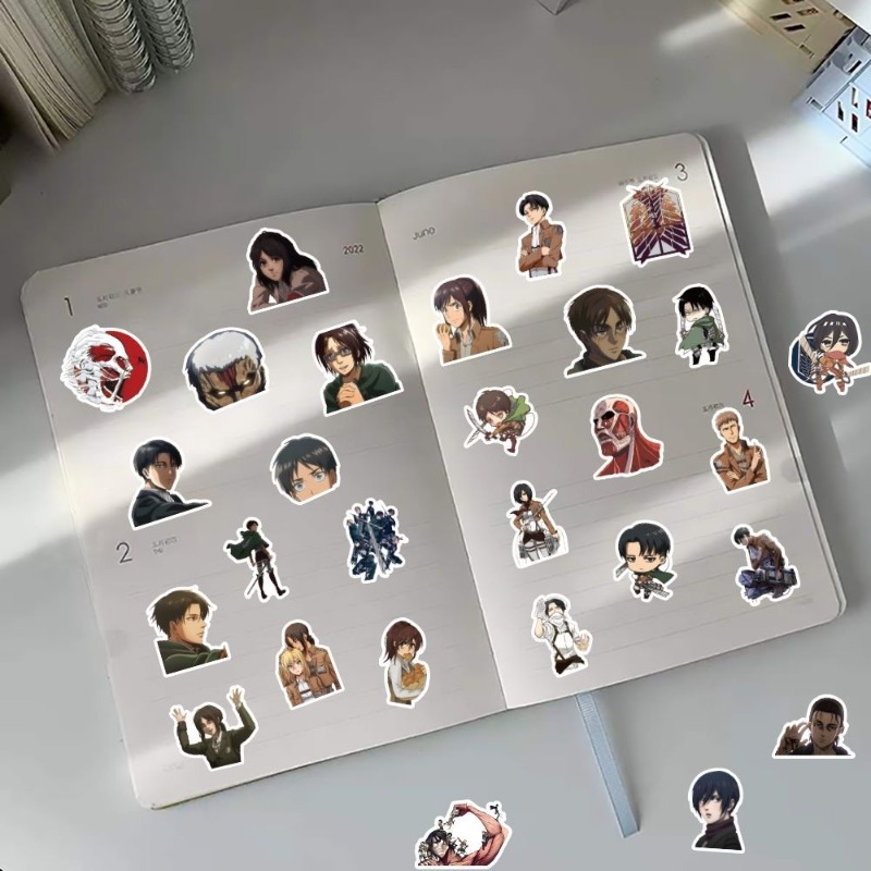 60Pcs Attack on Titan Anime St - Laptop Accessories Decoration recension och pris