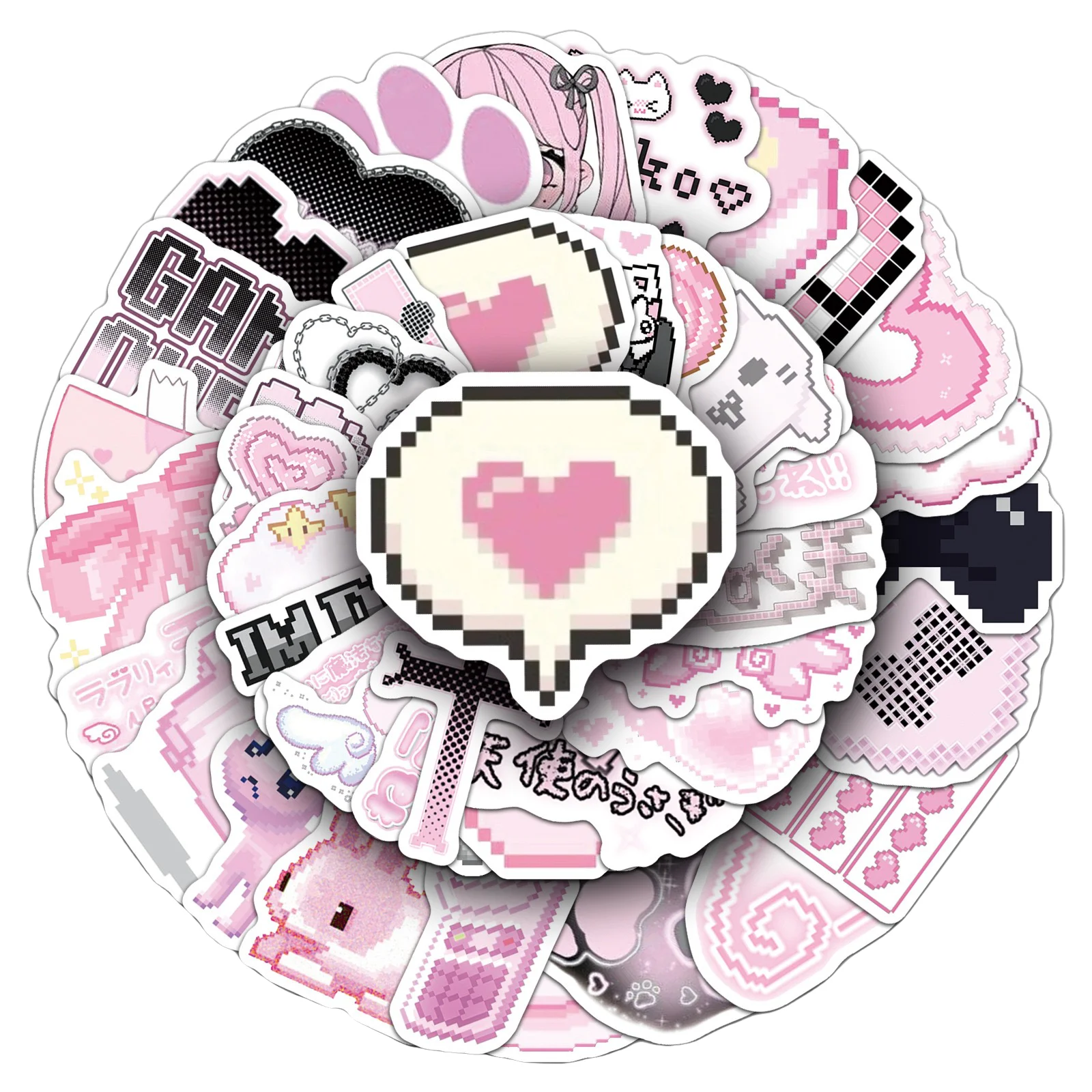 10/30/50pcs Cute Pixel Pink Go - Laptop Accessories Girly recension och pris
